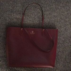 Kate Spade Plum Burgundy Leather Tote